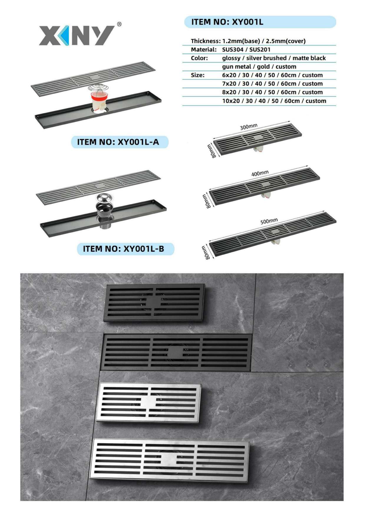 XY001L — BAOHUI HOME Floor Drain