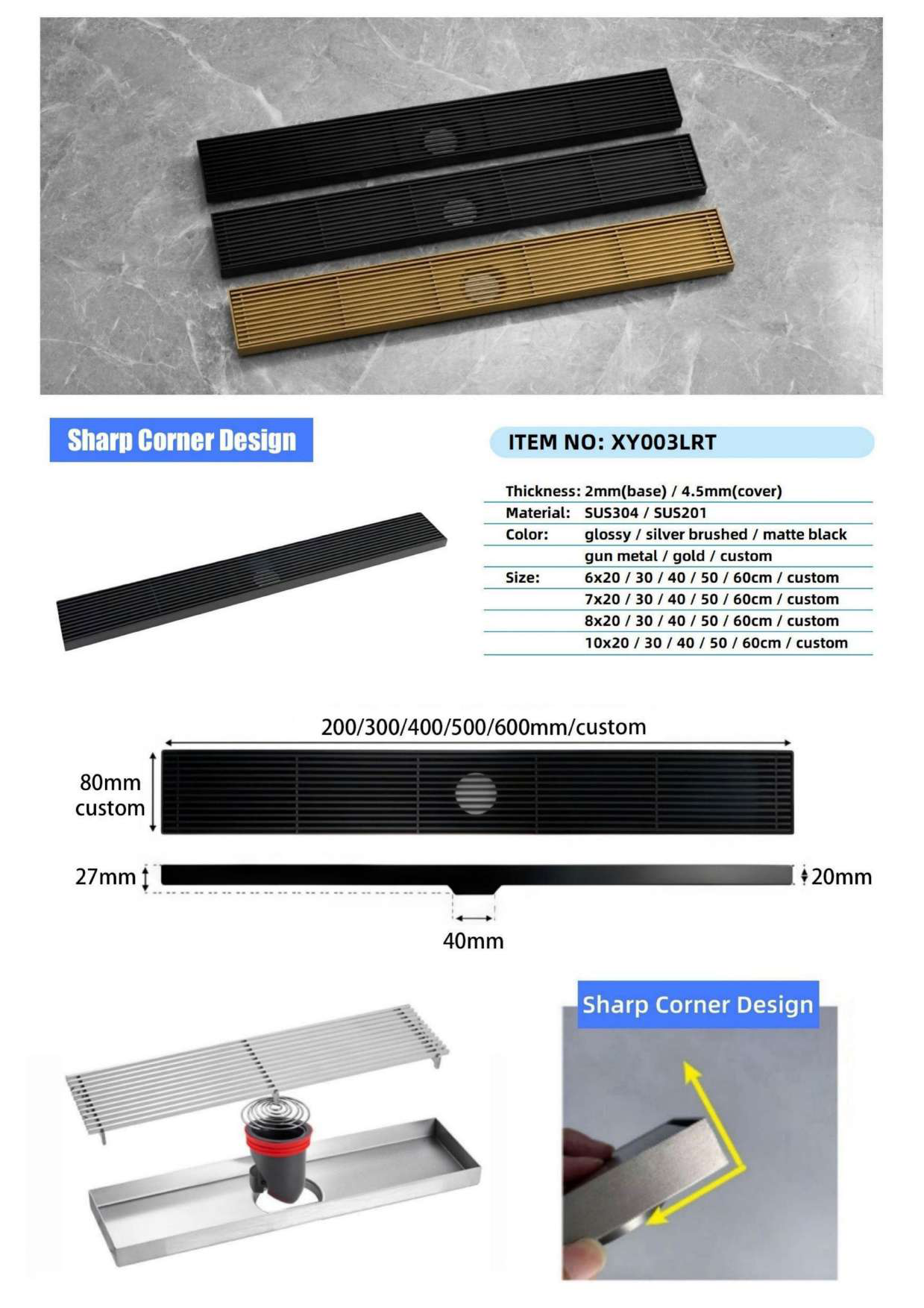 XY003LR7 — BAOHUI HOME Floor Drain