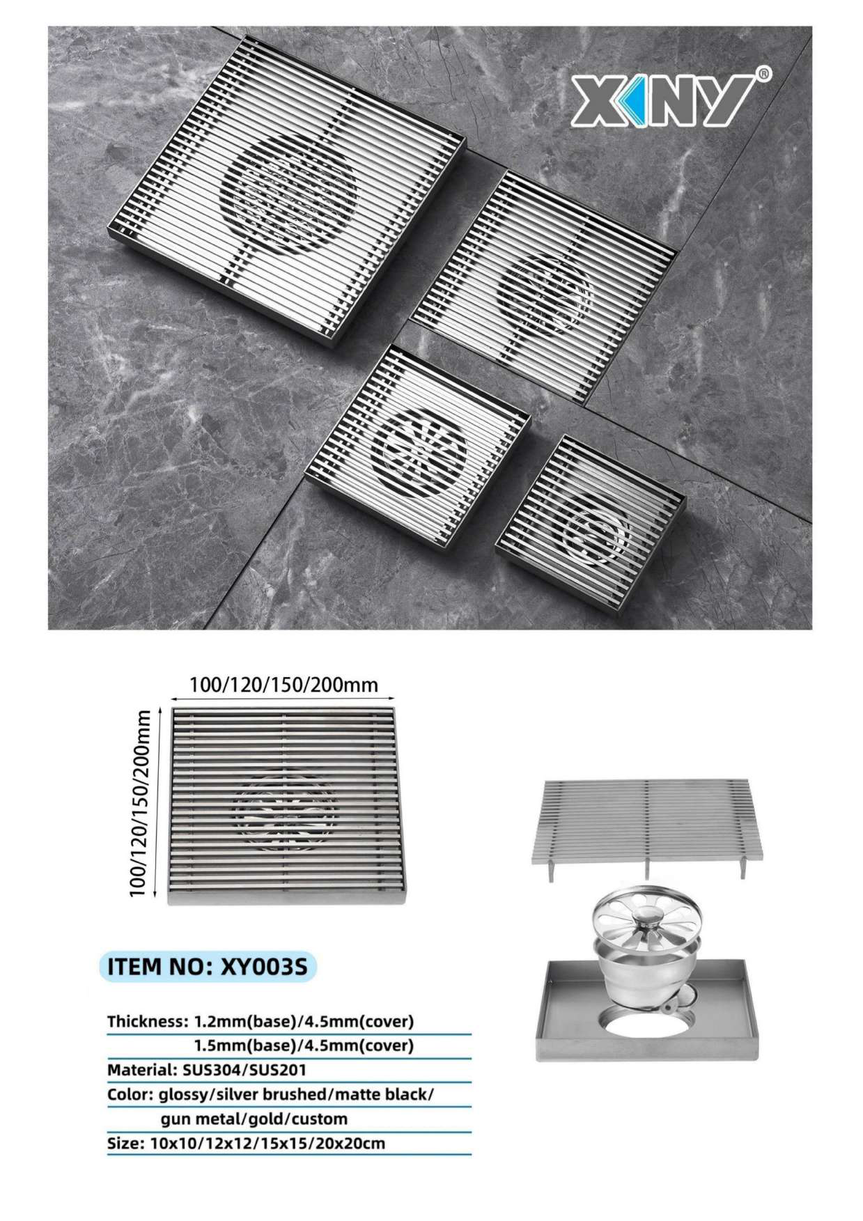 XY003S — BAOHUI HOME Floor Drain