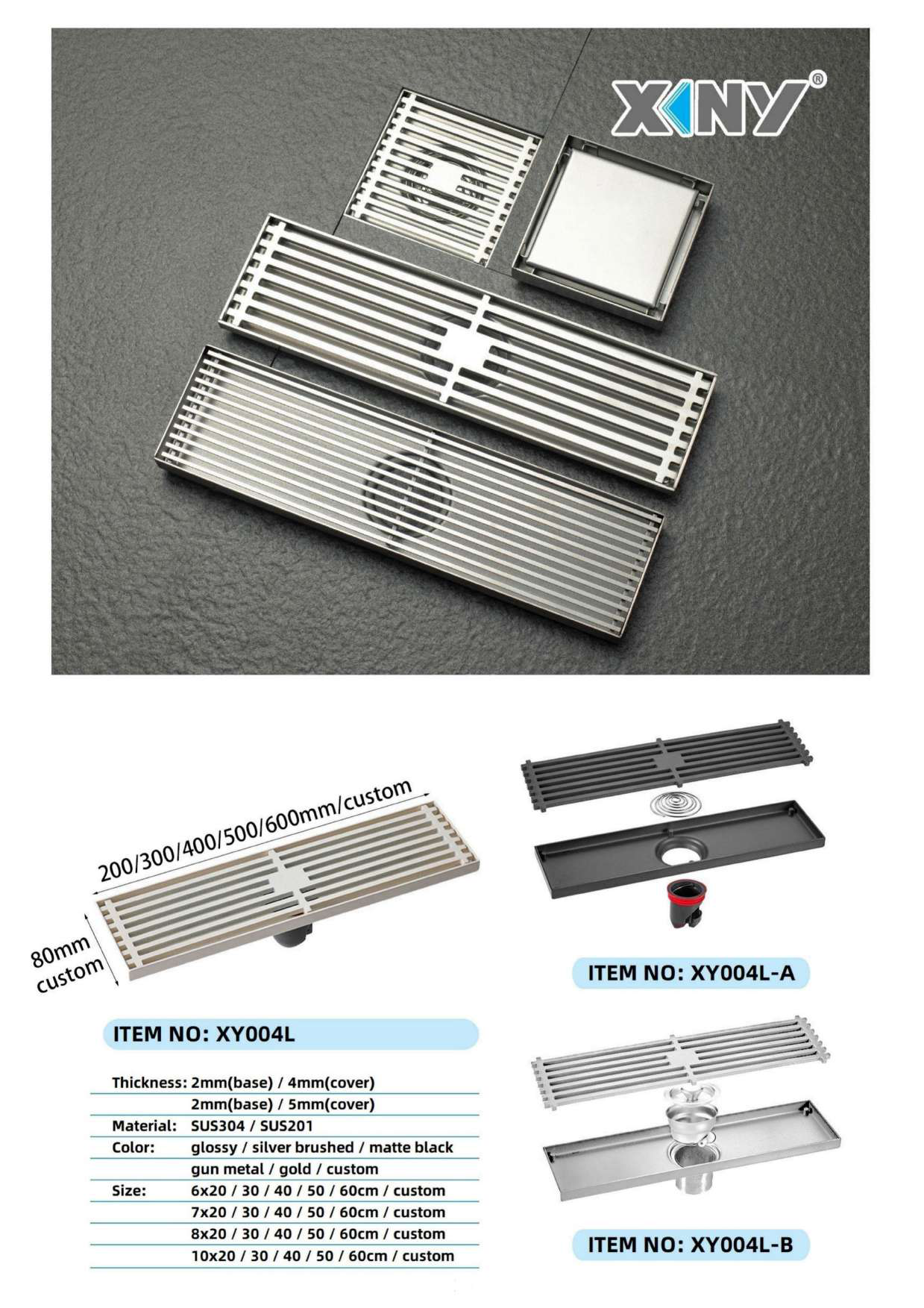 XY004L-A — BAOHUI HOME Floor Drain