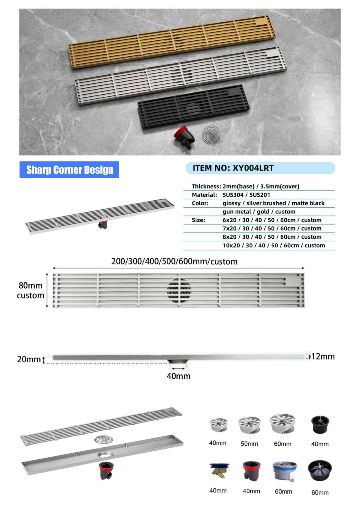 XY004LR7 — BAOHUI HOME Floor Drain