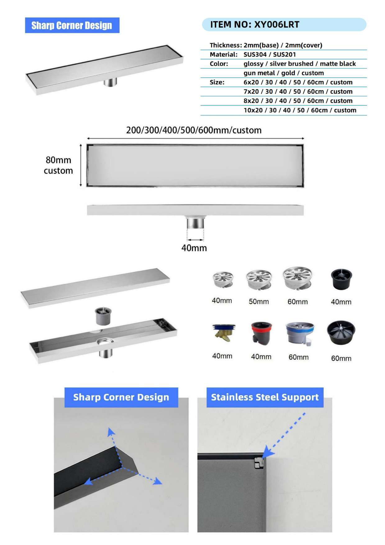 XY006LR1 — BAOHUI HOME Floor Drain