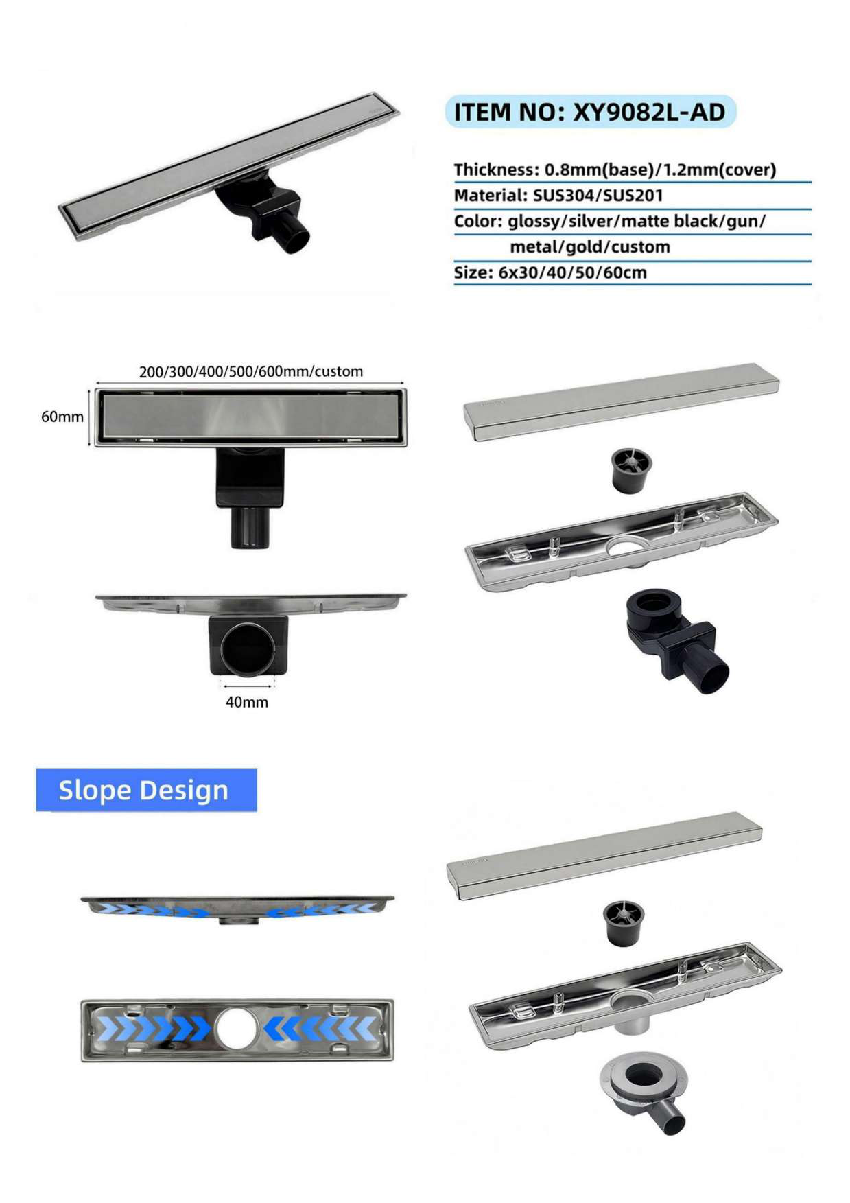 XY9082L-AD — BAOHUI HOME Floor Drain