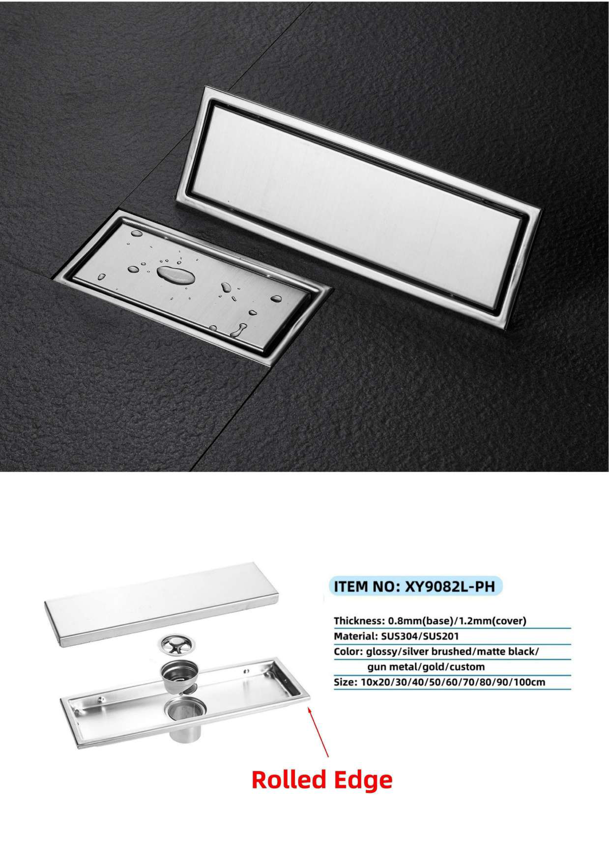 XY9082L-PR — BAOHUI HOME Floor Drain