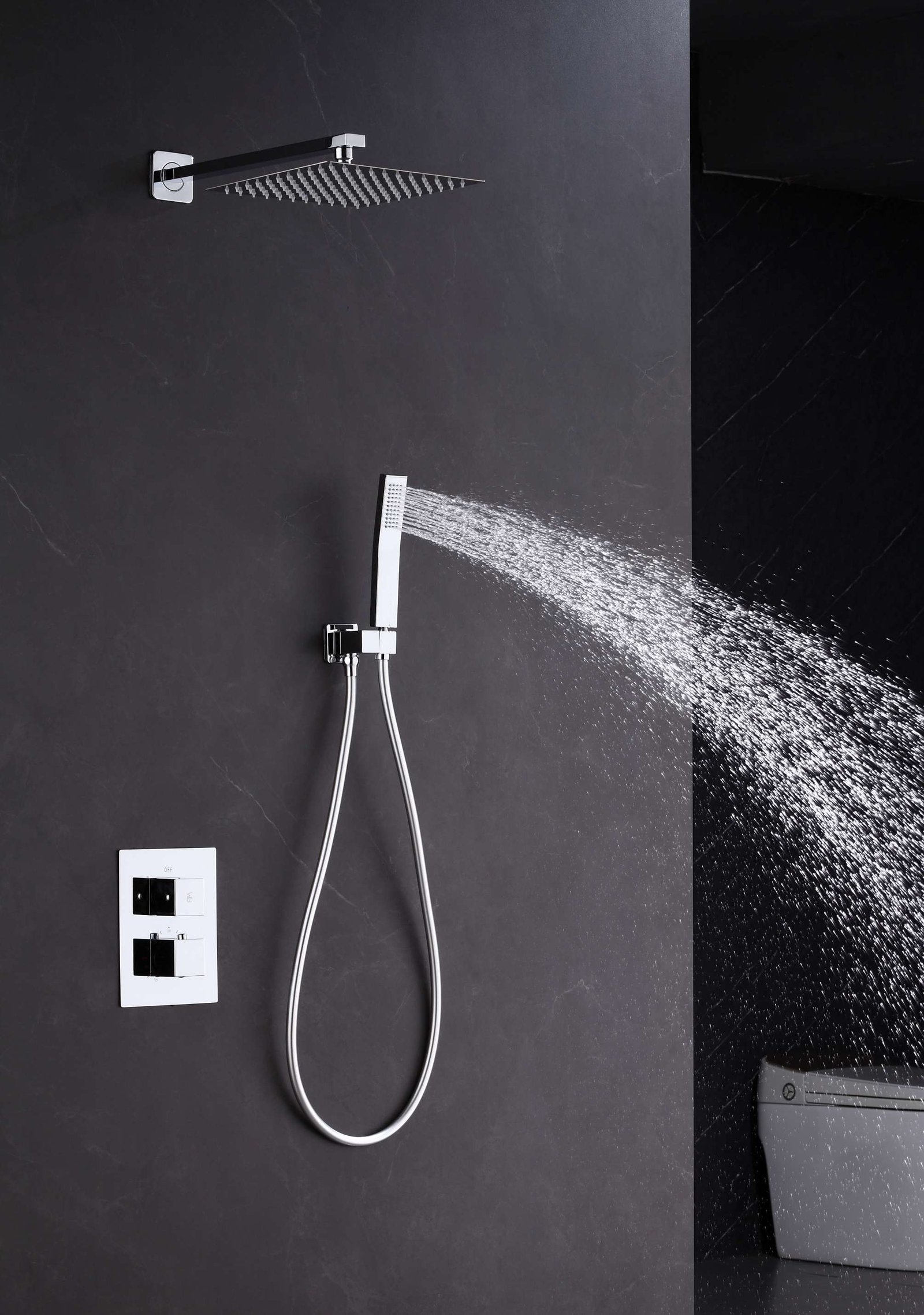 Two-Outlet Concealed Thermostatic Shower Set — BAOHUI HOME Bathroom Hardware