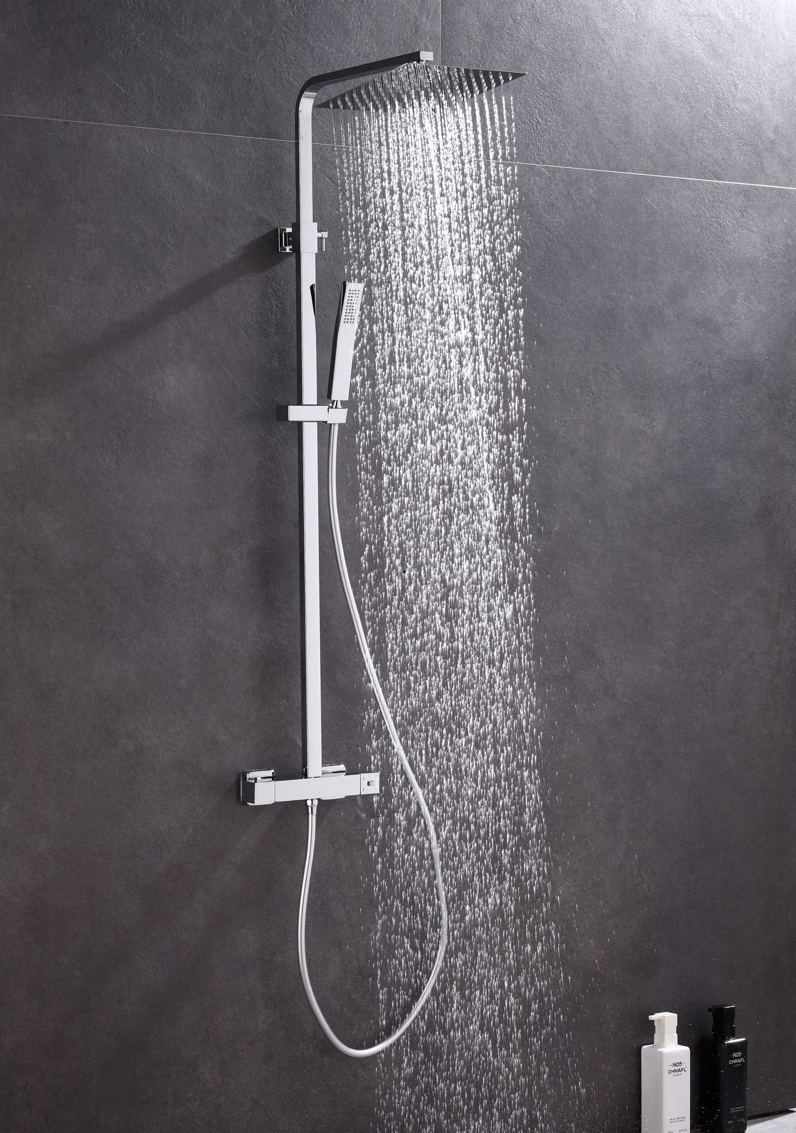Chrome Exposed Thermostatic Shower Column — BAOHUI HOME Bathroom Hardware