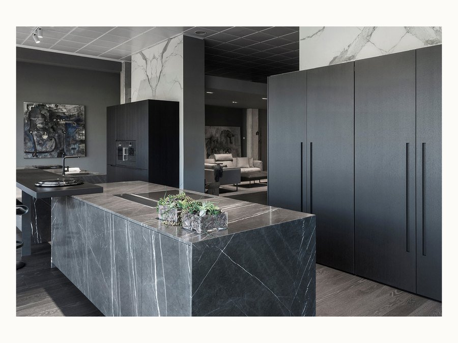 BAOHUI BHC-035 dark kitchen cabinet design
