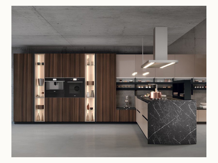 BAOHUI BHC-042 dark kitchen cabinet design