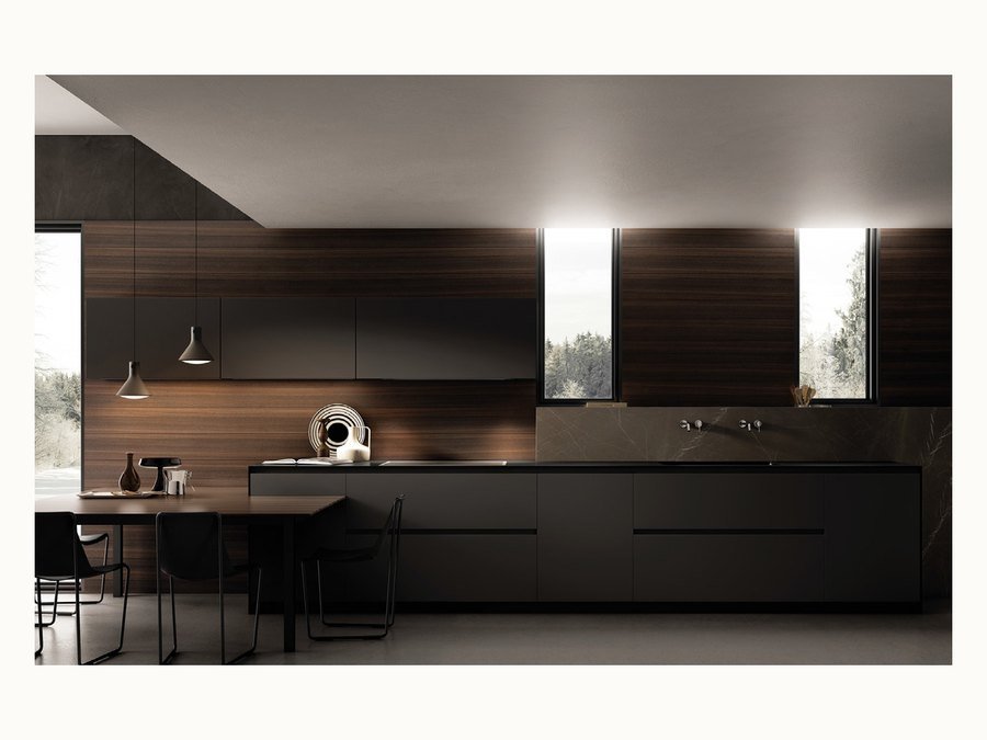BAOHUI BHC-047 dark kitchen cabinet design