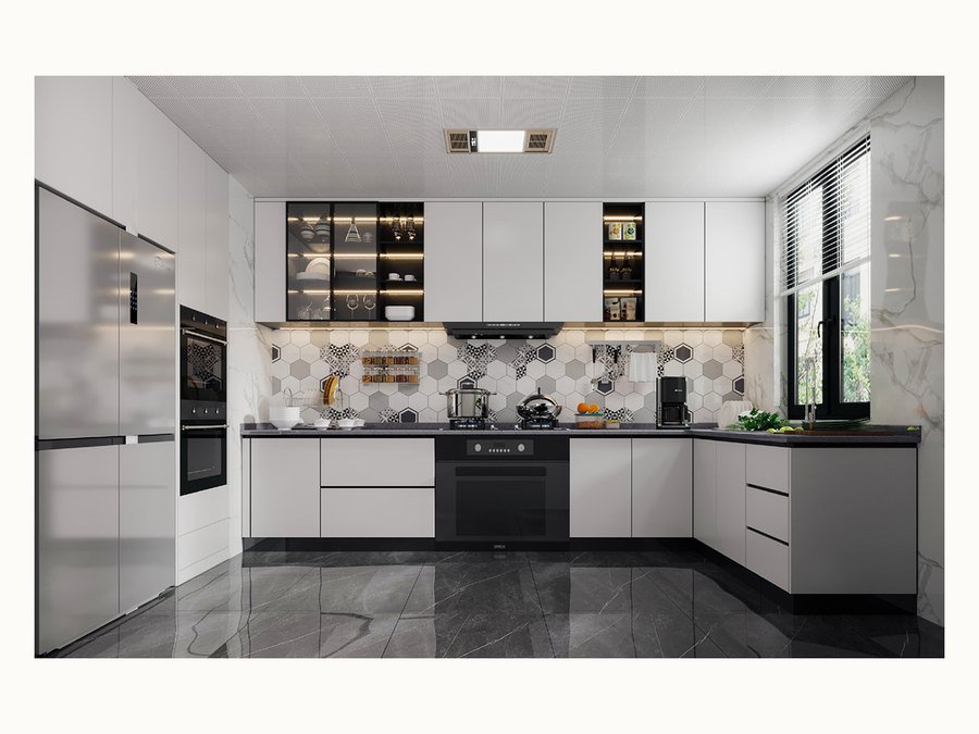 BAOHUI BHC-058 light kitchen cabinet design