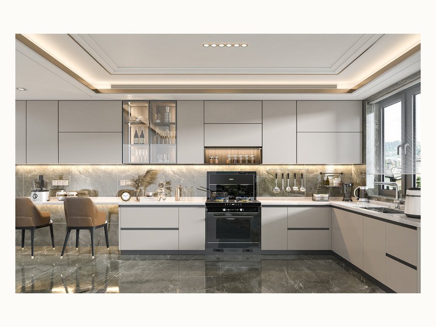 BAOHUI BHC-066 light kitchen cabinet design