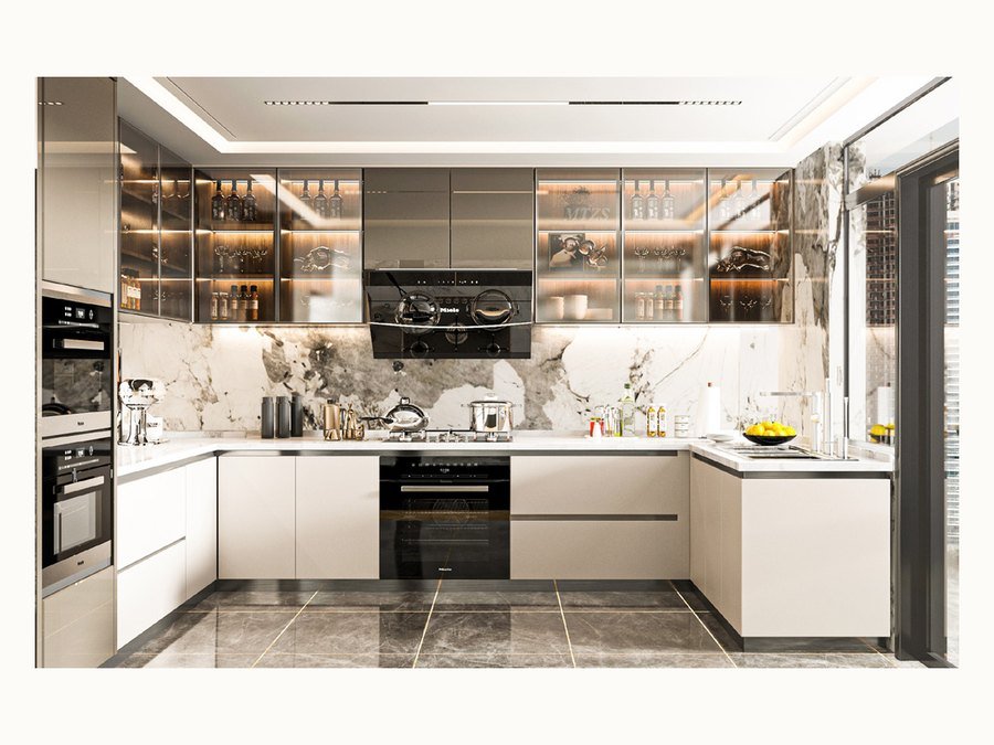 BAOHUI BHC-080 light kitchen cabinet design