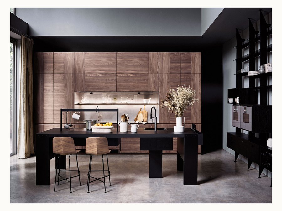 BAOHUI BHC-116 dark kitchen cabinet design