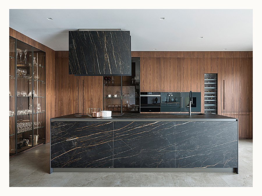 BAOHUI BHC-120 dark kitchen cabinet design