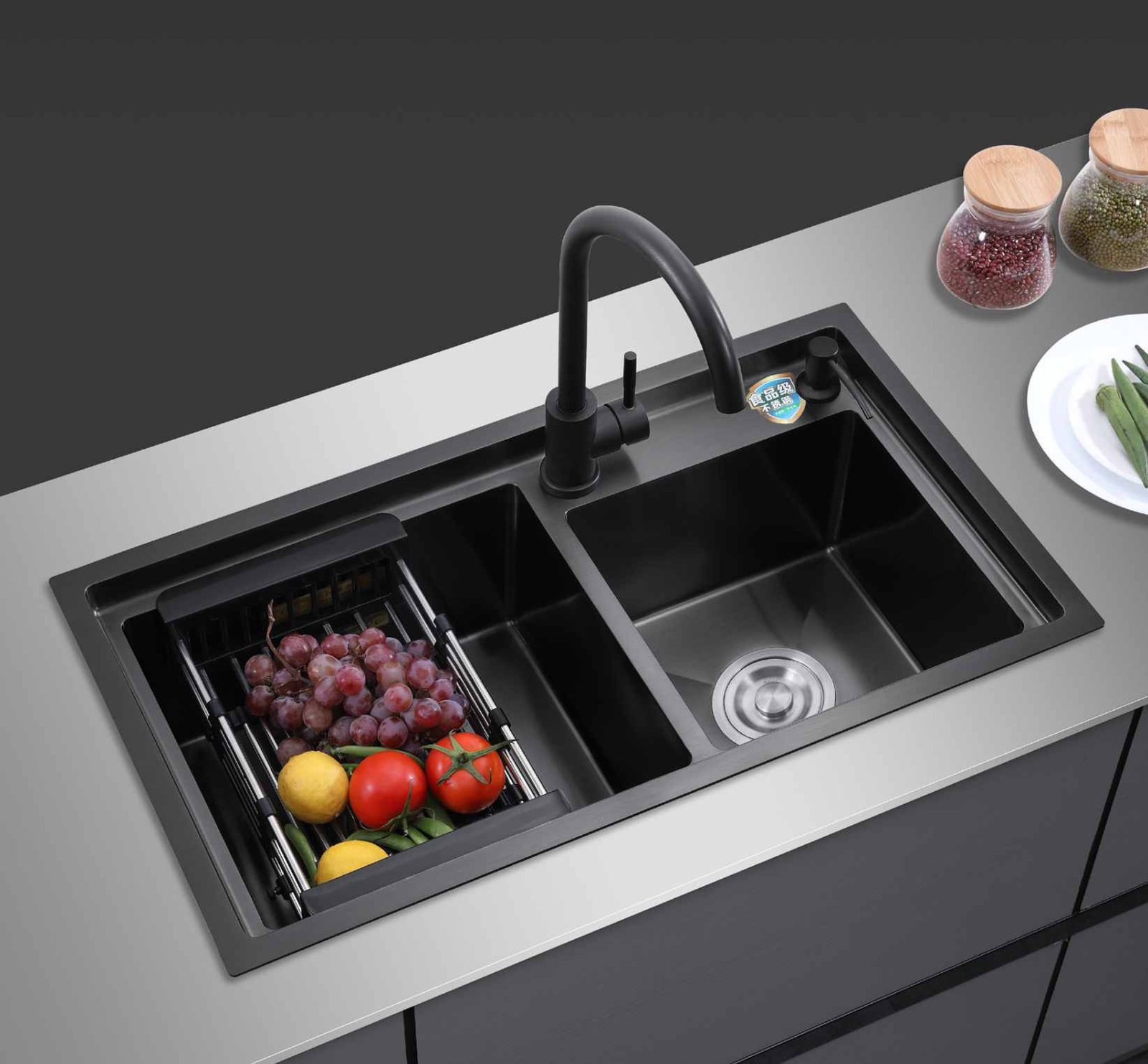 Handmade Single Bowl Sink detail 2 — BAOHUI HOME