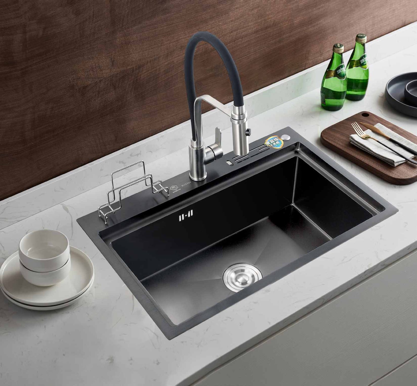 Handmade Double Bowl Sink detail 1 — BAOHUI HOME