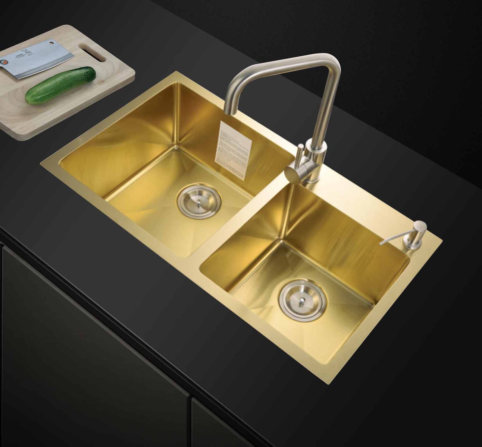 Handmade Double Bowl Sink detail 2 — BAOHUI HOME