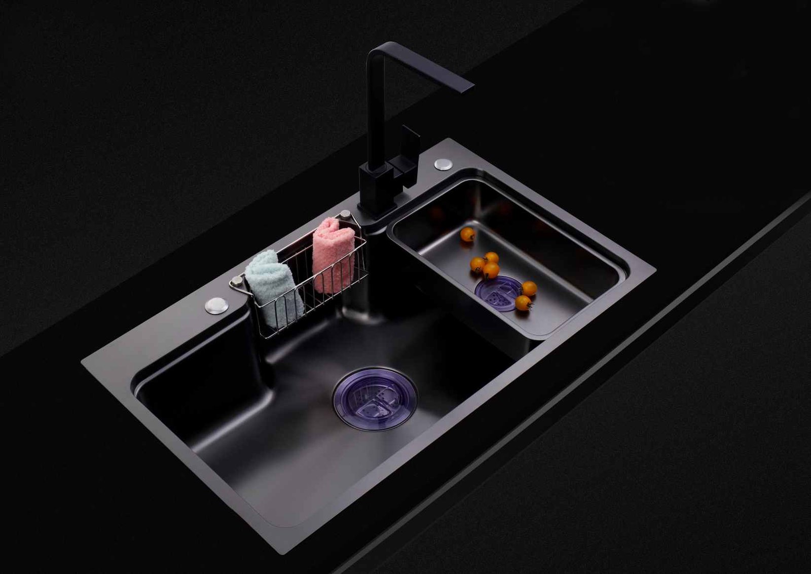 Handmade Sink with Drain Board detail 2 — BAOHUI HOME