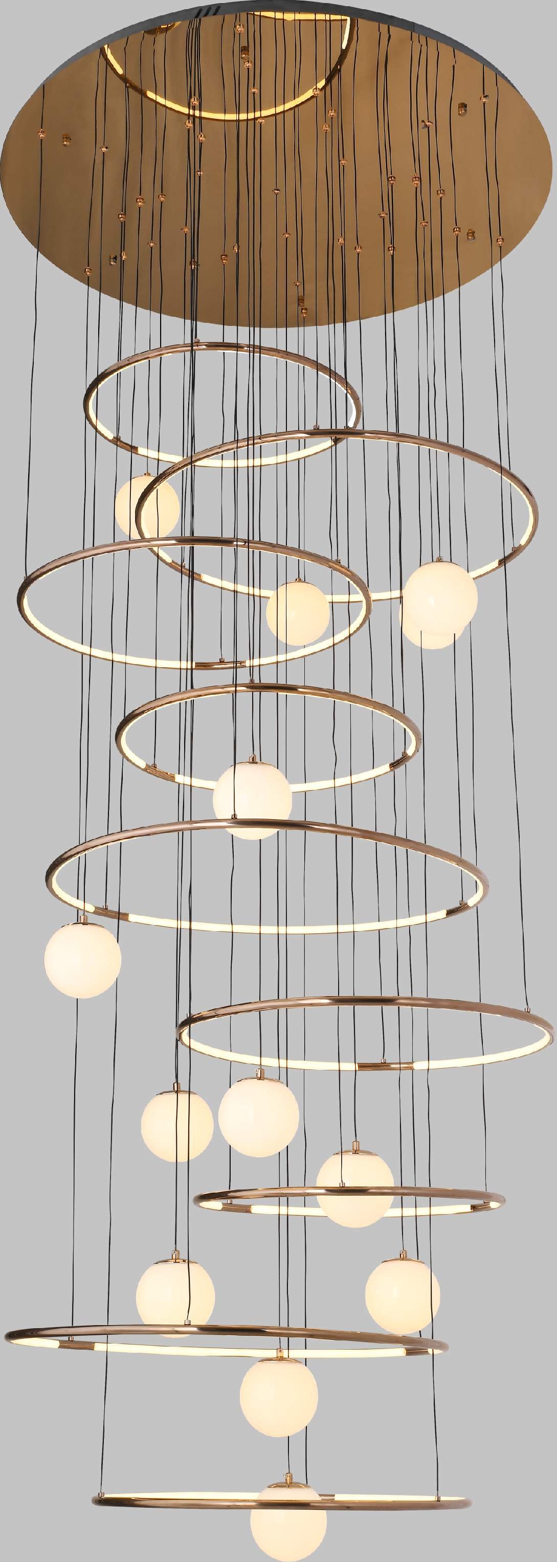 Grand Crystal LED Chandelier detail 1 — BAOHUI HOME