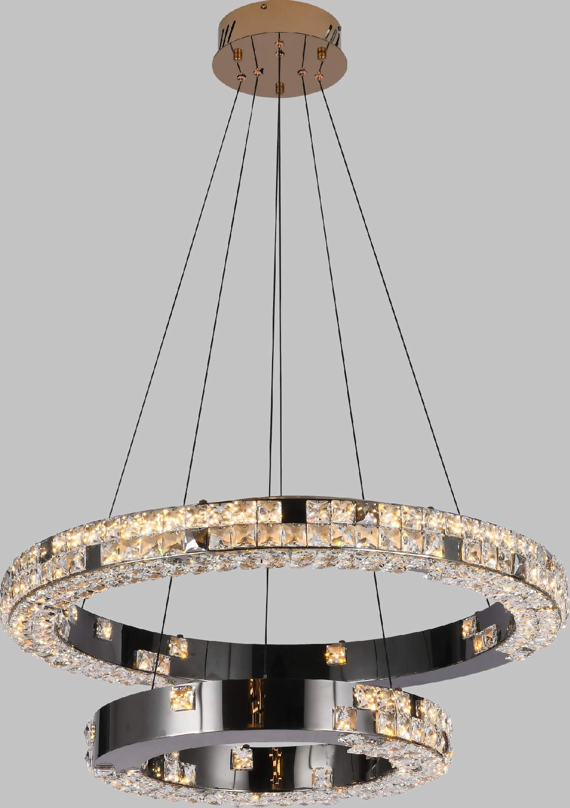 Disc LED Chandelier detail 1 — BAOHUI HOME