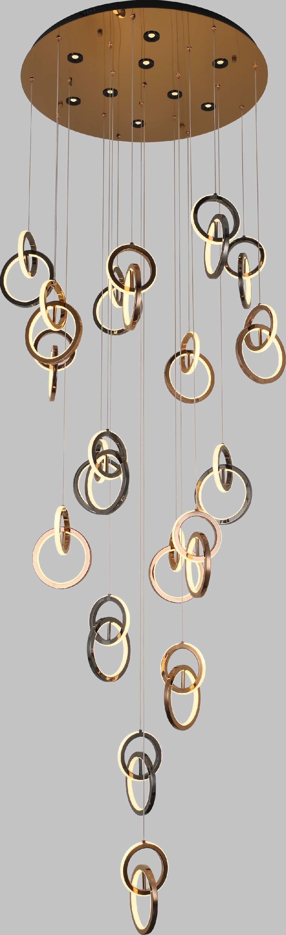 Tiered LED Pendant Chandelier detail 1 — BAOHUI HOME