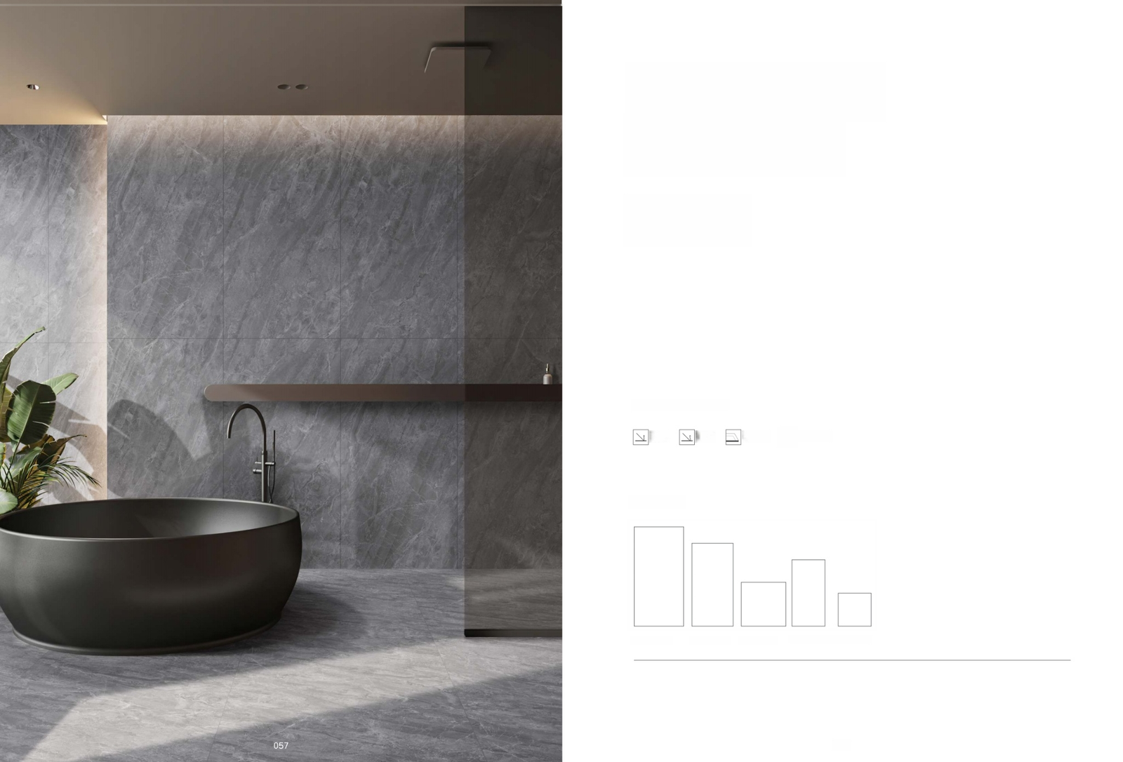 Polished Marble-Look Porcelain Tile detail 2 — BAOHUI HOME